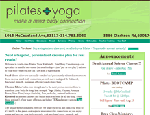 Tablet Screenshot of pilatesyogastudio.com